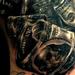 black and grey money tattoo on neck Tattoo Design Thumbnail